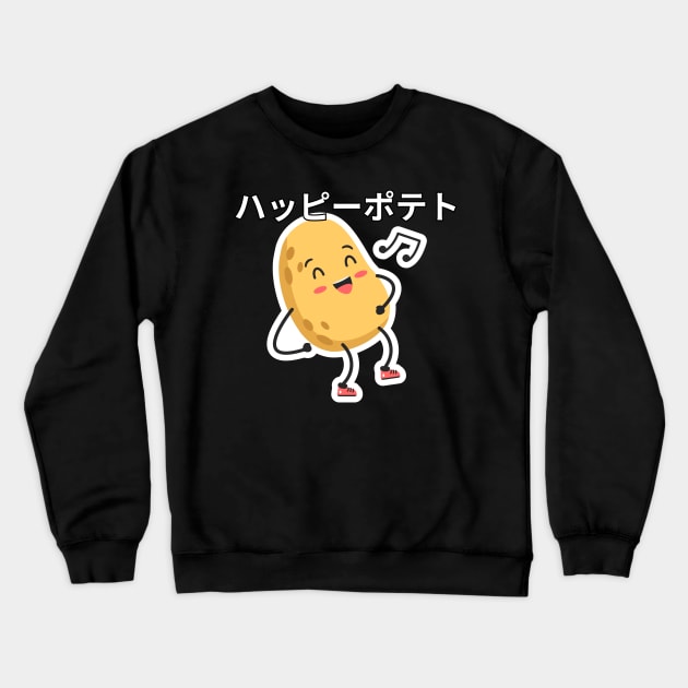 Happy Potato Crewneck Sweatshirt by Zero Pixel